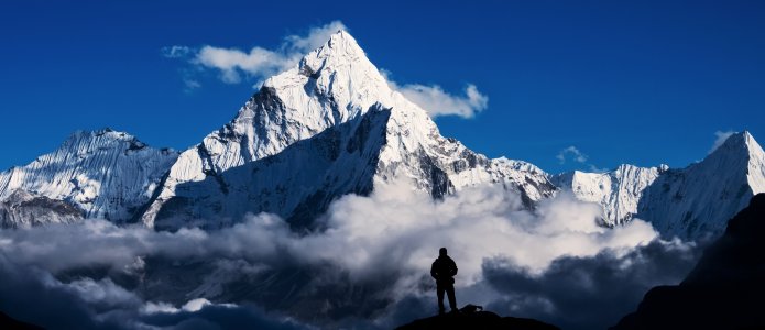 Utsikt til Mount Everest fra Nepalsiden