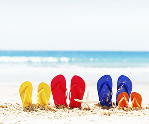 Herlig strand – husk strandsandalene på ferien